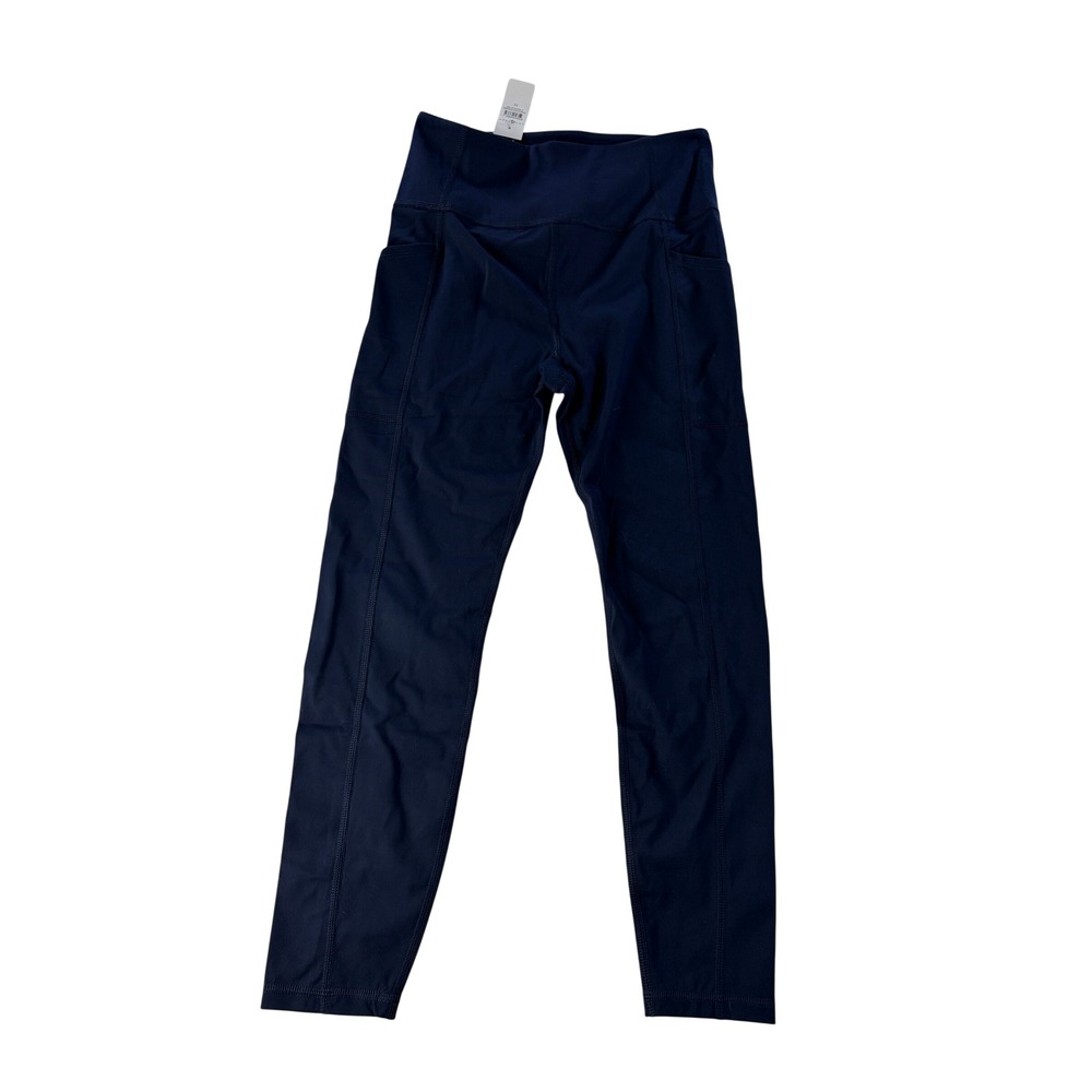 Lou & Grey Leggings Womens M Form High Rise Athletic Side Pockets Navy Blue